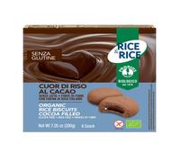 Rice & Rice - Cuor di riso al cacao senza glutine, 6 snack da 33 grammi