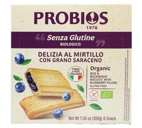 Rice & Rice - Riso Delizia al mirtillo senza glutine, 6 snack da 33 grammi