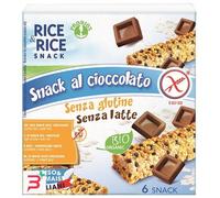 PROBIOS Rice & Rice - Snack di riso senza glutine Cioccolato, 6 snack da 21 grammi