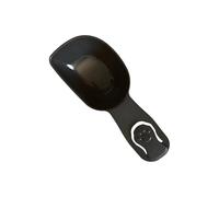 Rice Scooper, Kitchen Grains Cup, 75 ml Portable Design, Multifunctional Clip Spatula, Handy Measuring Tool for Flour, Home, Dog and Cat Food, Household, Soybean, Serving, Cooking Use, Black Color