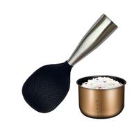Rice Scooper, Spoon in silicone per uso domestico, riscaldatore verticale in acciaio con riso, multifunzionale per la zuppa, Noodle Serving