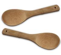 Rice Series ASIATICA | Cucchiaio da riso in bambù - Set di cucchiai da portata - 20 cm | Cucchiaio asiatico in legno per riso, wok, cucina, cucina e cuoci riso | Sostenibile, durevole e delicato sulle