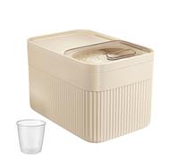 Rice Storage Container -12.2 Inches, Dustproof AirtightFood Storage Container With Measuring Cup, Dishwasher Safe | Moisture Proof Rice Organizer Box, Large Capacity Bin For Grain Flour Snack Cereal P