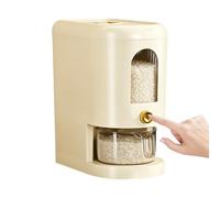 Rice Storage Container, Moisture Proof Sealed Keeper, 11 Lbs Large Capacity Bin, PP Food Storage With Measuring Cup, Grain Organizer Kitchen Canister, Home Apartment Countertop 12.01×11.02×6.9in