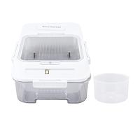 Rice Storage Container, Rice Dispenser, Cereal Container Bin with Easy Locking Lid, Transparent, Household for Oatmeal, Grain, Cereal, Pasta, 3.13 to 3.66lb (S (61x21x18cm/24x8.3x7.1in)) (L