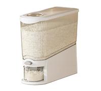 Rice Storage Dispenser | 13.23lbs Capacity Press-Type Airtight Dispenser | With Measuring Cup Anti-Gnat Anti-Moisture Rice Organizer For Beans Corn Cereal Sugar Grain Candy Snack Oatmeal