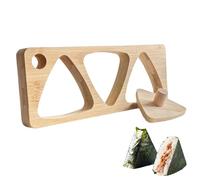 Riceball - Stampo triangolare in legno giapponese, antiaderente, per creare palline di riso con alghe marine, per cucinare a casa, fai da te, picnic