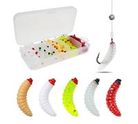 Riceel 100 esche artificiali da pesca in plastica, 2 cm