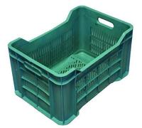RICEL SUD Cesta Ortofrutta Tutta Forata Maxi Verde Vimini Rettangolare 51x35x31h. Da Tavola