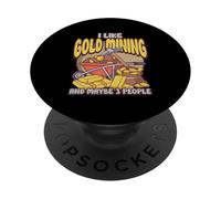 Ricerca dell'oro Prospezione delle miniere d'oro Gold Panner Gold PopSockets PopGrip Adesivo