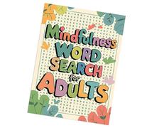 Ricerca Di Parole Di Consapevolezza | Puzzle Di Ricerca Di Parole Serena E Lenitivo | Parola Di Ricerca Di Libri | Giochi Di Intrattenimento Portatili, Attività di Esercizio Cervello per Adulti