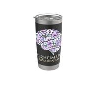Ricerca neurologica sulla demenza per il sostenitore della consapevolezza dell'Alzheimer Bicchiere termico in acciaio inox doppia parete
