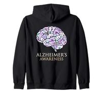 Ricerca neurologica sulla demenza per Il sostenitore della consapevolezza dell'Alzheimer Felpa con Cappuccio