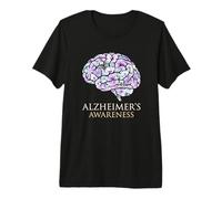 Ricerca neurologica sulla demenza per Il sostenitore della consapevolezza dell'Alzheimer Maglietta Premium