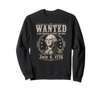 Ricercato per tradimento Divertente 4 luglio George Washington Felpa