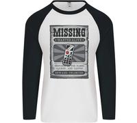 Ricercato Telecomando Divertente TV Lost Misplaced Uomo L/S Baseball T-Shirt