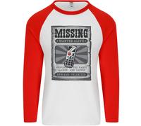 Ricercato Telecomando Divertente TV Lost Misplaced Uomo L/S Baseball T-Shirt