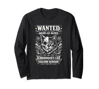 Ricercato Vivo e Morto Schrodinger's Cat Geek Maglia a Manica