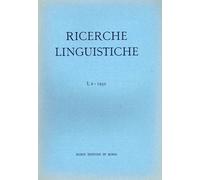 Ricerche Linguistiche. I,2 - 1950 - [Bardi Edizioni]