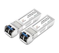 Ricetrasmettitore Baudcom 10GBASE-LR SFP+ 10KM, modulo 10G SFP LR monomodale compatibile con Cisco SFP-10G-LR, MA-SFP-10GB-LR, confezione da 2