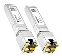 Ricetrasmettitore in rame da 10G SFP+ a RJ45, confezione da 2, multi-rate 10G/5G/2.5G/1.25G, auto-negoziazione, supporto Cat6a/Cat7 da 30 metri, sostituibile a caldo per Cisco, Ubiquiti, TP-Link