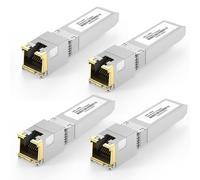 Ricetrasmettitore modulo da SFP+ a RJ-45 da 10 Gb 30 m, ricetrasmettitore Ethernet CAT6a da 10 Gigabit SFP+ in rame compatibile con 5 Gb/2,5 Gb/1,25 Gb [confezione da 4]