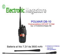 Ricetrasmettitore portatile VHF/UHF o Tribanda 10 W Polmar DB-10 144/430/220MHz