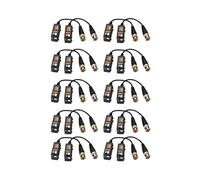 Ricetrasmettitori Passivi BNC A Doppino Intrecciato da 8 MP per Telecamere CCTV, Compatibili con AHD/CVI/TVI 4K, con Connettore per Cavo UTP