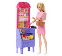 Ricetta di Barbie e Teresa per la bambola della moda di amicizia e Playset Malibu sul tema del mercato con 11 accessori tra cui stand e cibo del merc