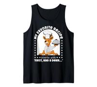 Ricetta di Caccia Umorismo Hunter Cervi Stagione Cuoco Chef all'aperto Canotta