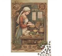 Ricetta di cucina Puzzle in Legno 1000 Pezzi Adulto Puzzle Regalo Per Amore E Amico Per Gioco Familiare Decorazione Interna Unica Gioco Education Stress Relief 1000pcs (75x50cm)