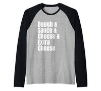 Ricetta Divertente con Lista degli ingredienti della Pizza al Formaggio Extra Maglia con Maniche Raglan