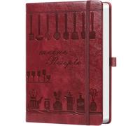 Ricettario A5 da scrivere personalmente - Libro di cucina vuoto per le proprie ricette - con registro e sommario - rosso bordeaux