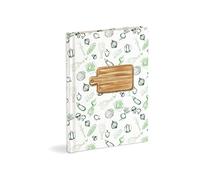Ricettario personale da scrivere con 3 Segnalibri pietanze con 60 fogli (120 pagine non numerate) in carta avorio a righe, Green Mix