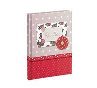 Ricettario personale da scrivere con 3 Segnalibri pietanze con 60 fogli (120 pagine non numerate) in carta avorio a righe. Pois