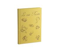 Ricettario personale da scrivere con 3 Segnalibri pietanze con 60 fogli (120 pagine non numerate) in carta avorio a righe, carta paglia stampata
