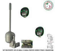 Ricevente Esterna 433,92 MHz 2 Relè 2 Canali 12/24 V 2 Radiocoman Codice Stealth