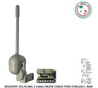 Ricevente Radio Fr. 433,92 MHz 2 Canali 12/24 V. Codice Fisso Oppure Rolling Cod