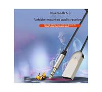 Ricevitore Audio 6.0 per Auto, Adattatore Audio Wireless da 3,5 mm, Chip di Isolamento, Microfono Integrato, Supporta Chiamate In Vivavoce