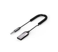Ricevitore audio, adattatore audio Bluetooth 5.3, cavo USB con jack AUX, colore nero.
