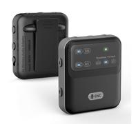 Ricevitore audio Bluetooth 5.4, adattatore wireless AAC LC3 a clip con microfono ENC per traduzione in chiesa, guida turistica AUX da 3,5 mm, adattatore audio wireless per streaming musicale stereo