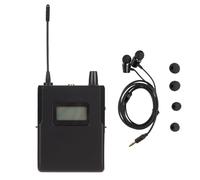 Ricevitore Body-pack Wireless UHF con Segnale Stabile, Schermo LCD Ricevitore Body-pack Wireless Stereo Nell'orecchio con di Monitoraggio, Distanza Superiore a 100 M