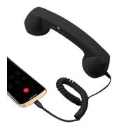 Ricevitore con cavo per telefono cellulare, accessorio elettronico classico di tipo C, accessorio elettronico retrò con microfono, ricevitore per telefono cellulare, per viaggi, chiamate, casa, cucina