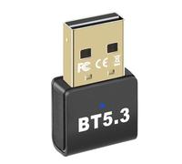 Ricevitore di dongle wireless, ricevitore Dongle trasmettitore USB,5.3 Ricevitore PC wireless | Plug and Play, adattatore USB supporta la trasmissione audio ad alta definizione