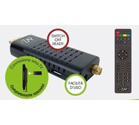 iZAP T406 set-top box TV Terrestre HD Nero