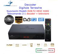 Ricevitore Digitale Terrestre nuova generazione HD DVB-T2 HEVC HDMI e SCART