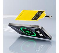 Ricevitore e adattatore di ricarica wireless Qi di tipo C superveloce, 1300mA, compatibile con Google Pixel, Samsung, Huawei, LG, Sony, Motorola, Nokia, HTC e altri smartphone Android USB-C