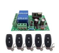 Ricevitore e trasmettitore di relè AC con telecomando wireless universale 433 MHz for controllo porte cancelli del garage Commerciale Industriale(1RC 5B)