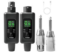 Ricevitore per microfono XLR 2.4 G, adattatore per microfono wireless wireless 1 a 1, microfono wireless per microfono dinamico e a condensatore, miscelatore, sistema PA, altoparlante