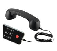 Ricevitore per telefono in stile retrò, in ABS, 21 x 7,9 x 6,9 cm, ricevitore con microfono, jack plug-in, ricevitore telefonico per riunioni, video, conferenze, chiamate